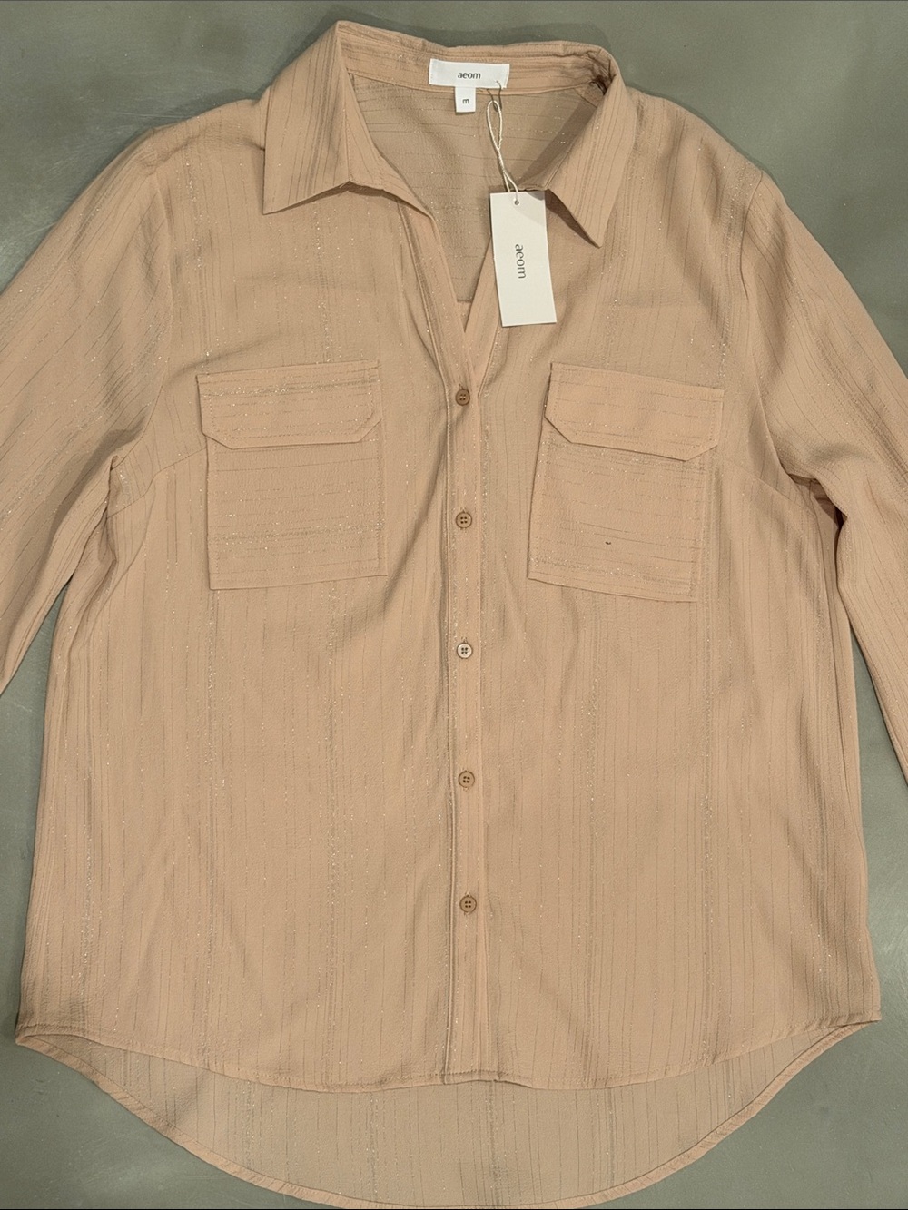 Aeon Blush Pink Button-Down Shirt - Women's